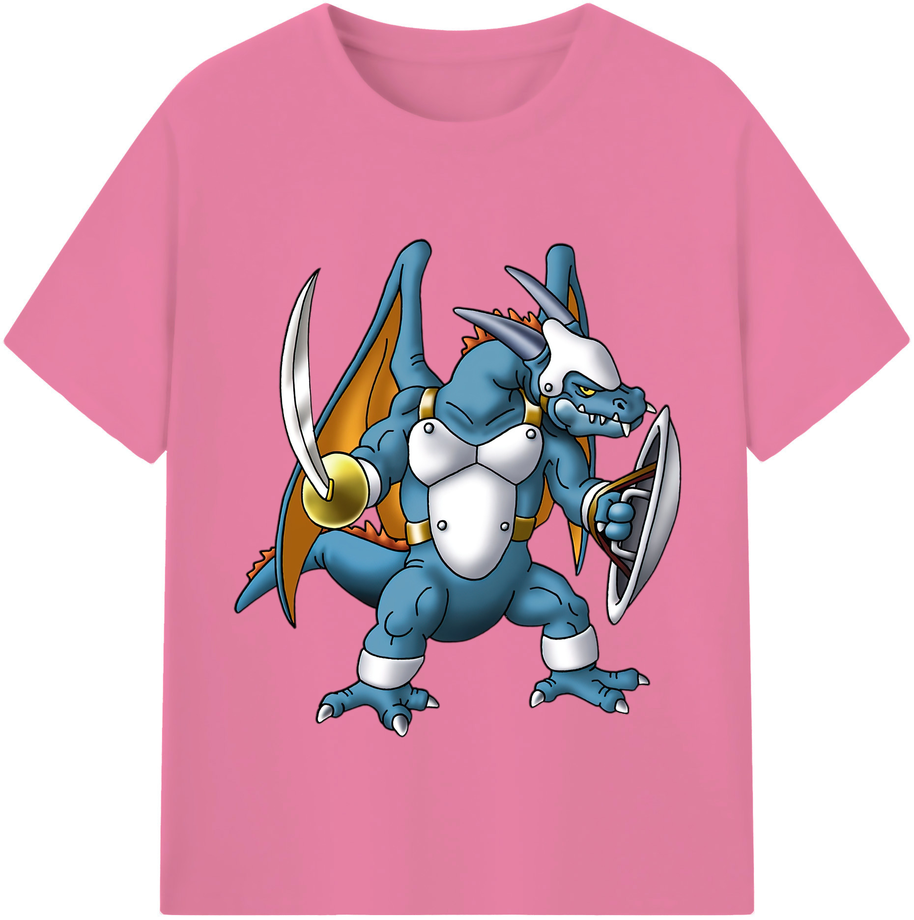 （画像用） ドラゴンクエスト Doragon Kuesuto Dragon Quest 綿100％半袖Tシャツ（フロントプリント）